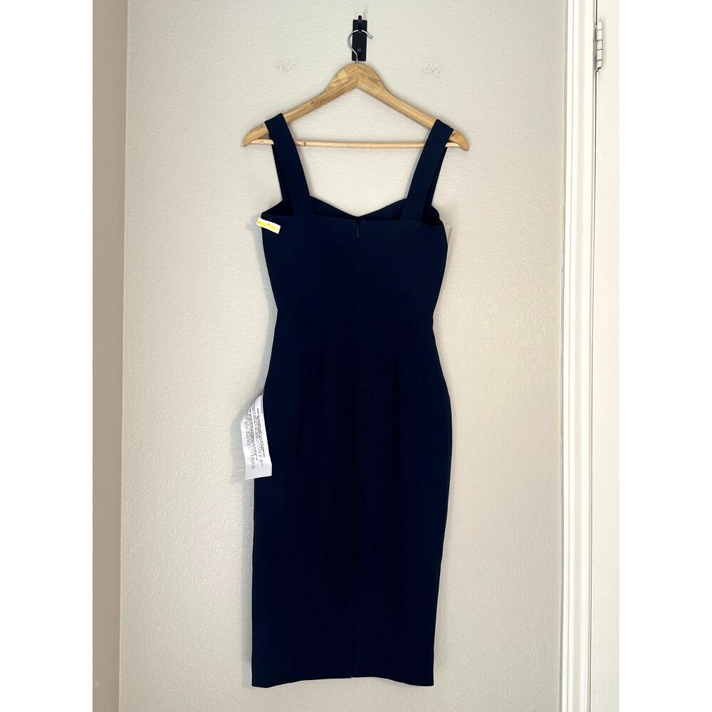 Dress the Population Navy Blue Nicole Sweetheart Pencil Cocktail Dress, Small - Picture 4 of 10
